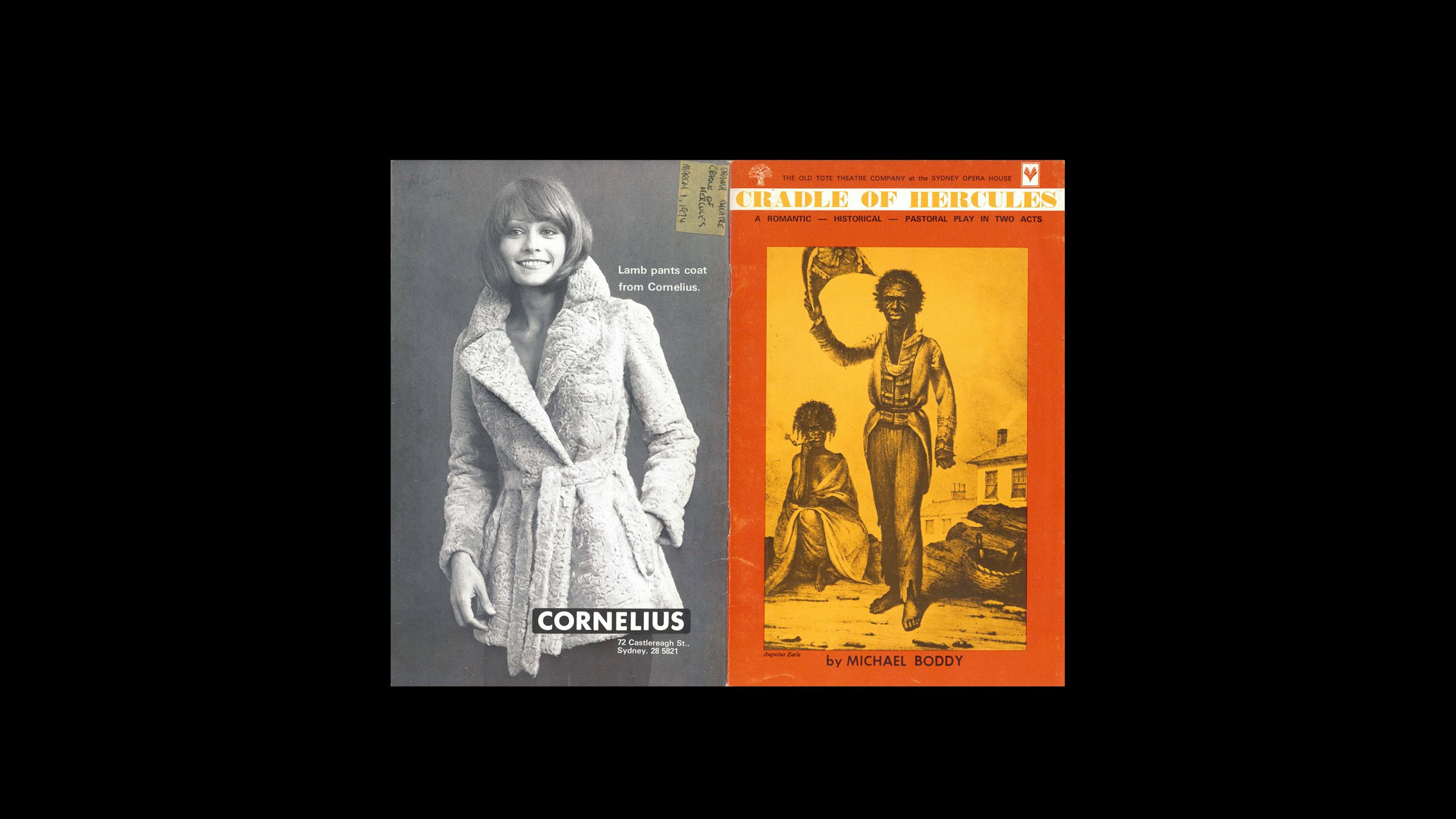 Cradle of Hercules programme, Sydney Opera House, March 1974