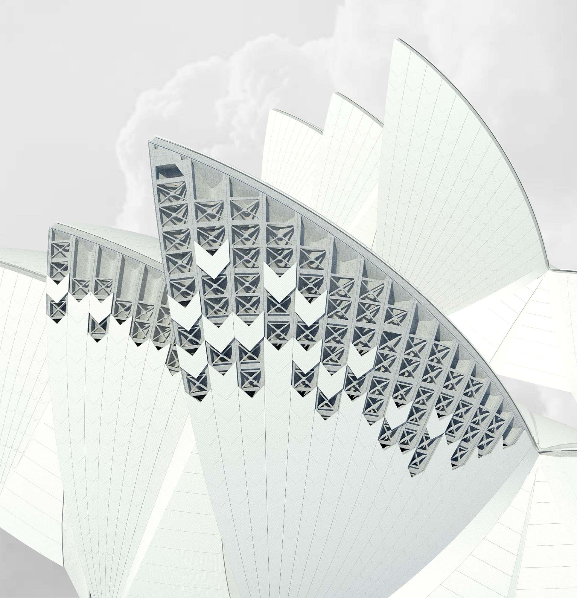 Digital image of deconstructed sails
